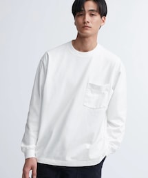 UNIQLO | ウォッシュコットンクルーネックTシャツ(長袖)(Tシャツ/カットソー)