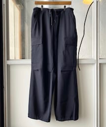 COMOLI | 21ss ウールギャバ6Pパンツ size2 Navy(カーゴパンツ)