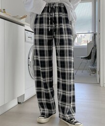 sonyunara in shop | チェックワイドパンツ(パンツ)