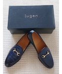 IUGEN | 国産ローファー専用メーカー。IG208 クロコ型押し ビットローファー size7.5EE(Loafers)