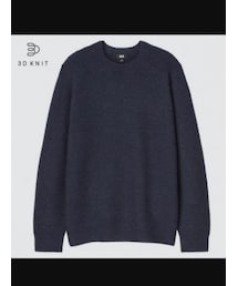UNIQLO | 3Dクルーネックセーター COLOR・ブラック size・XL(ニット/セーター)