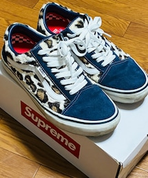 Supreme | Supreme × Vans Leopard Old Skool "Navy" 27 〔23aw〕(スニーカー)