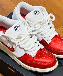 Supreme  | Supreme × Nike SB Dunk Low "Varsity Red/White" 27 〔19aw〕(スニーカー)