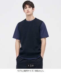 UNIQLO | ウォッシャブルクルーネックベスト(ベスト)