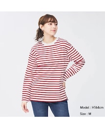 GU | ボーダーロングスリーブT(Tシャツ/カットソー)