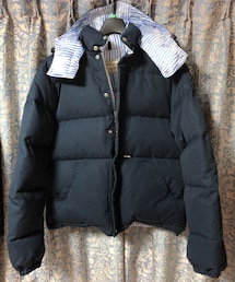 Maison Kitsune | Maison Kitsune メゾンキツネ　M ネイビー×(裏ホワイト×ブルーストライプ)(ダウンジャケット/コート)