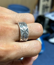 Arnold Goodluck | アーノルド・グッドラック(Arnold Goodluck)ヘビーゲージリング　#20 スタンプワーク　ナバホリング　38800円(2024.6.13)(リング)