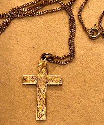 A.E.Jones | ゴールドクロス ペンダント(9ct) バーミガム 1909年 ゴールドチェーン(9ct) A.E.Jones  〜2022.12.17〜　35200円(ネックレス)