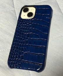 GLIDE design | 本革　クロコ型押し　iPhone15ケース　ブルー　8800円(2024.9.18)(スマホケース/カバー)