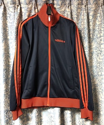 adidas | adidas アディダス ジャージ L ネイビー×オレンジ(ジャージ)