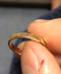 no brand | ゴールドリング　K18  #9.5 ギザギザデザイン　ピンキーリング(リング)