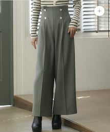 ASTORIA ODIER | クリアボタンセミワイドパンツ(パンツ)