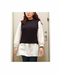 しまむら | HKヘアリブレイヤードPO　L　中黒　¥1,419(トップス)