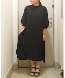 しまむら | 袖ボリュームシャツOP7　M　中黒　527-4414　¥1,969
(シャツワンピース)