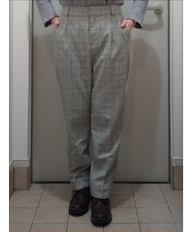 しまむら | ONOFFTRチェック64　M　中灰　¥1,969(パンツ)