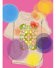 ラッキーウィ | もふもふキウイともふもふテニスボールのペイズリー柄(Tシャツ/カットソー)