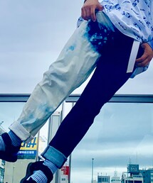 GU | 自分で漂白したセルフリメイクデニム(デニムパンツ)