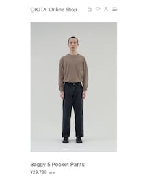 CIOTA | 本藍スビンコットン 13.5oz Baggy 5 Pocket Pants(デニムパンツ)