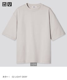 UNIQLO | エアリズムコットンオーバーサイズTシャツ Ssize light gray(Tシャツ/カットソー)