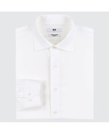 UNIQLO | スーパーノンアイロンスリムフィットシャツ（セミワイドカラー・長袖・ポケットなし）/ M / WHITE(ビジネスシャツ)