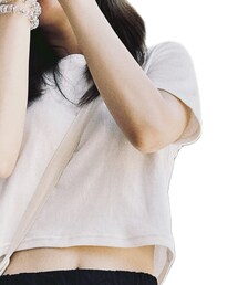 GU | リブT（ミニ丈）(Tシャツ/カットソー)