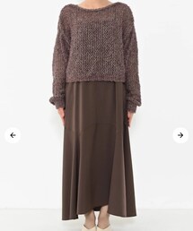 COHINA | リボンヤーンメッシュニット×キャミワンピースセット　(ワンピース/ドレス)