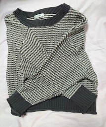 Api パシオス | ミックスロール　チャコールグレーニット(ニット/セーター)