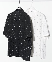 UNIQLO | レーヨンブラウス プリント半袖 WOMEN Sサイズ(シャツ/ブラウス)