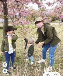 2021.3.13投稿河津桜🌸おやこーで🌸🌿 | 👨撮影📸2年前の同じ日に同じ公園の河津桜のおやこーで投稿👩‍👧‍👦(その他)