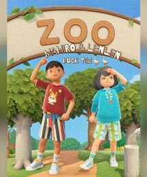 私作ボツコラ画😅 | アニメ化したピクセル画をお願いしたらこうなった😅ピクセル画でないし😂duck teeのあひるが別物に😅2人とも帽子消えた🫧🪄ズボンの柄も変わってる😆 ツッコミどころ満載😂 (ポスター/アート)