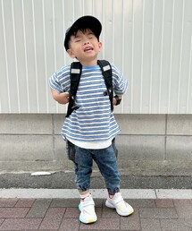 ベルト〰️と怒ってる👦🏻😅 | チェストベルトはちゃんと付けたい人👦🏻自分で脱着できるけど外され怒る👦🏻(その他)