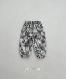 Pina | BLACKBEAN/check pants yellow XL(120cm)着用(パンツ)