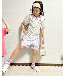 👦🏻乱入🫥 | 👦🏻ポーズしてるけど見切れてる😅👧🏻のママ友さんにもらったお下がりの仮面ライダーT&UNIQLO動物レギンス 部屋着(その他)