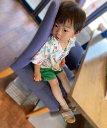 先週末のリアルコーデ😆 | 週末コーデ💡立ちポ撮影前にパパに🍹こぼされお着替え😅(その他)