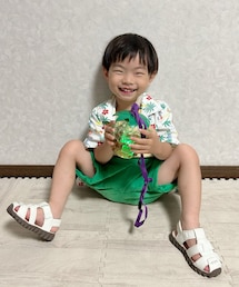 光る🍇ドリンクボトルにご満悦の👦🏻 | ラッピングキット