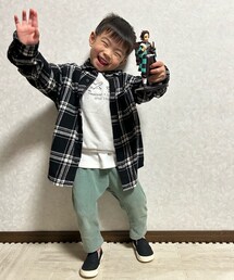 ハッシーさん炭治郎ありがとう🤗 | 炭治郎フィギュアの置物に大喜び‼️保育園コーデにシャツ羽織っただけだけど、偶然炭治郎リンクしてた🤩(ラッピングキット)
