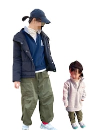 🧢ver.👩👦 | 👩🏾🦰:NIKE🧢👦🏻:NEW ERA🧢 👦🏻の💚🧦 見えず🙈(その他)