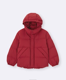 GU | KIDS【男女兼用】ウォームパデッドブルゾン 120cm フードファスナーで取り外し可 (ダウンジャケット/コート)