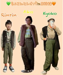 ちょこんとレオパ3姉妹🐆❤️ | 私は試着室で撮影📸 あこちゃんまたコーデ参考にさせてね🥰(ポスター/アート)