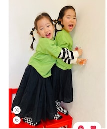 ボーダーレイヤード×🏁🧦参考お手本コーデ♡ | ららちゃん♡せらちゃん癒し♡(ラッピングキット)