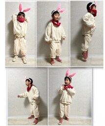 うさぎ🐇番外編🐰 | バンダナ口に巻いたり、余裕でうさぎ跳び🐇したり、起きたら🐢に抜かされて驚いたり、慌てて追いかける所💨(ポスター/アート)