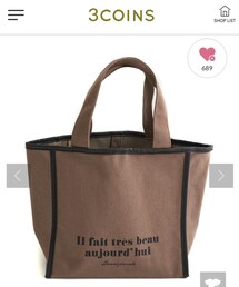 3coins | パイピングサブバッグ  330円(エコバッグ/サブバッグ)