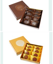 うさこのスウィーツ同盟会🍫🧀🥧 | 家族への手土産 写真撮ってないから公式より。パステルのチョコレートブラウニー&チーズスフレセット8個入り 写真のハーフ&ハーフ (ラッピングキット)