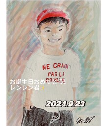 まっちゃん作💝 | まっちゃんこちらもありがとう💝背景、サイン、お祝いメッセージ入り嬉しい🤗(ポスター/アート)