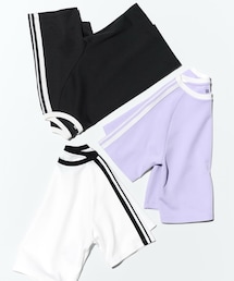 UNIQLO | エアリズムコットンクロップドtシャツ  71 PURPLE 150cm、01 OFF WHITE 120cm、09 BLACK 120cm(Tシャツ/カットソー)