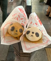 うさこのスウィーツ同盟会🐼 | 横浜中華街を食べ歩き😋 老維新さんのぱんだまん🐼 👦🏻チョコカスタード&👩🏽肉まん 各380円 味は普通に美味しかった😋(その他)