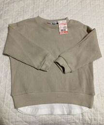 しまむら | レイヤード風ワッフルスウェット 100cm 759円(スウェット)