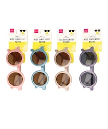 DAISO | キッズサングラス ラウンド ピンク、ブルー 各々110円(サングラス)