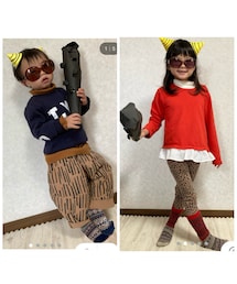 赤鬼👹青鬼 | 2年前の節分の日にさりちゃんの息子さんと節分コラボした時の写真💝懐かしい☺️なんとレンレン同じタートルネック着てる🤩(ラッピングキット)
