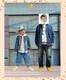 追い越しコーデのお礼コラ画💝 | 並べてみたw 5歳のレンレンデカすぎた😆 NIKE BY YOUで👟カスタマイズいつかしてみたい🤩オシャレは足元からを体現されてるホンマヨさん✨️(ラッピングキット)